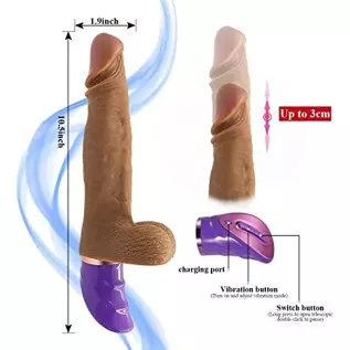 Realistic Dildo Vibrator for Women Vibrating Thrusting Dildos G spot Vibrators Telescopic 6.6inch Penis Cock USB Rechargeable Wi Realistic Dildo Vibrator for Women Vibrating Thrusting Dildos G spot Vibrators Telescopic 6.6inch Penis Cock USB Rechargeable Wi