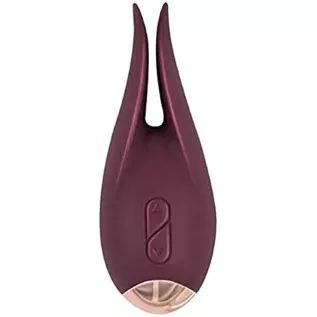Lustful Lavish - 10 Function - Dual Motors Rechargeable Sextoy for Women Silicone Vibrator- Eggplant Purple