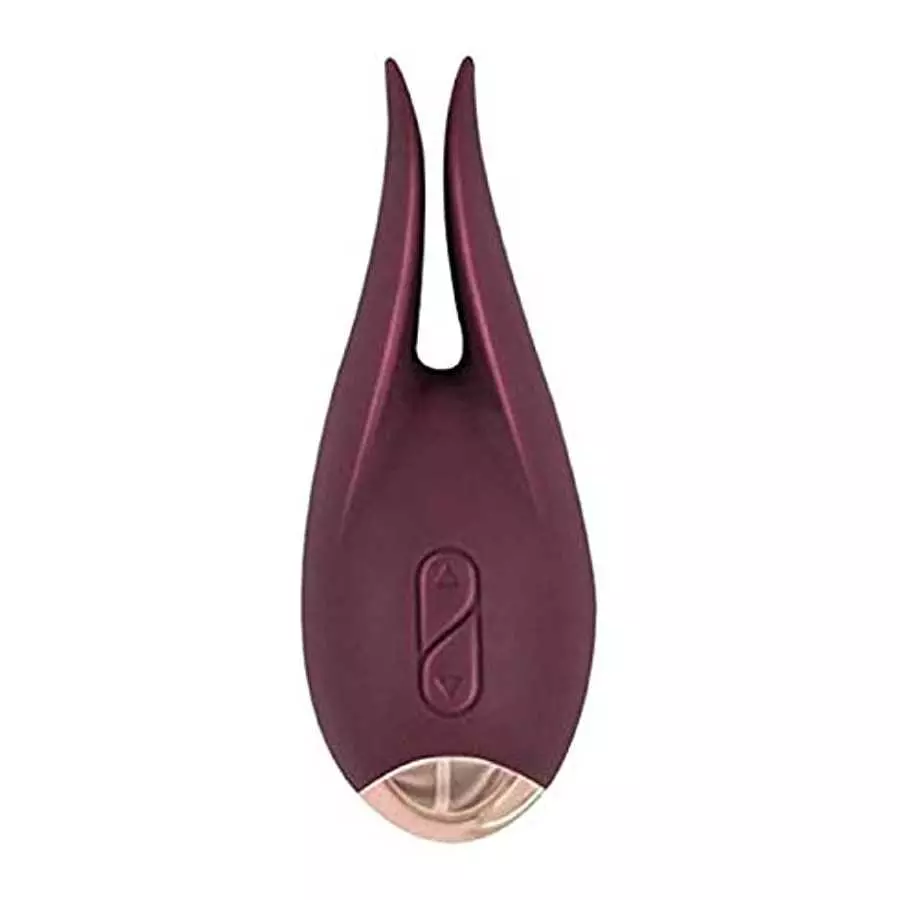 Lustful Lavish - 10 Function - Dual Motors Rechargeable Sextoy for Women Silicone Vibrator- Eggplant Purple