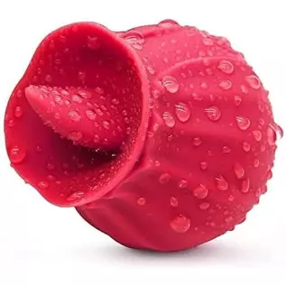 Clit Tongue Vibrator Sucking and Licking Toy, 10 Modes Powerful, Nipples Clitoris G-spot Stimulator for Women, Mini Tongue Sucki