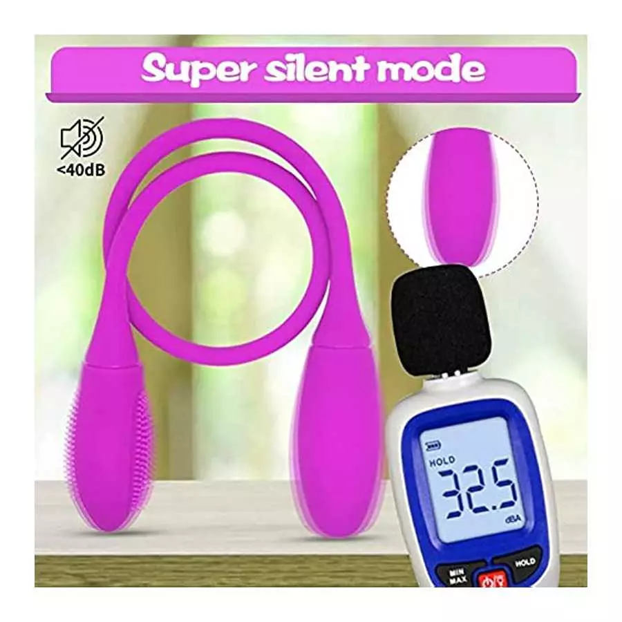 2 in 1 G-spot Vaginal Vibrator Anal Sex Anal Dildo Vibrator Adult Sex Toy with 7 Vibration Modes for Women Silicone Dual Headed 