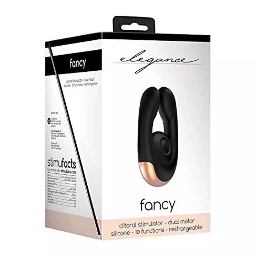 Shots Toys Elegance Dual Motor Clitoral Stimulator Fancy, Black