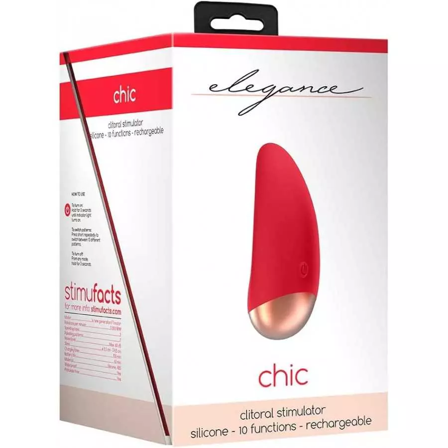 Shots Toys Elegance Clitoral Stimulator Chic, Red