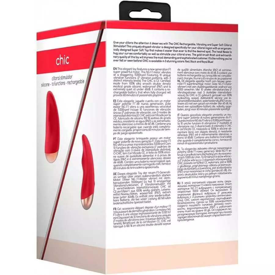 Shots Toys Elegance Clitoral Stimulator Chic, Red