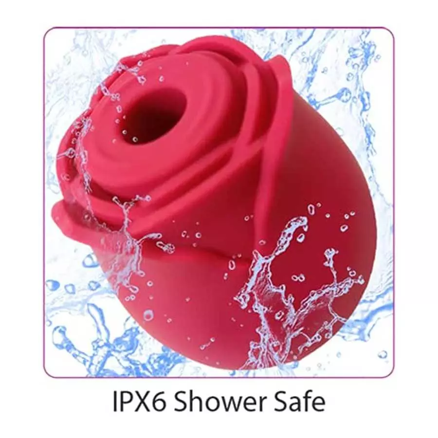 The Red Rose Box- Sex Toy Bundle Gift Set of 5 Items- Rose Oral Sucking Stimulator, Clitoral, Nipple, G-Spot Vibrator, Clitoral 