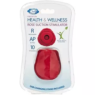 The Red Rose Box- Sex Toy Bundle Gift Set of 5 Items- Rose Oral Sucking Stimulator, Clitoral, Nipple, G-Spot Vibrator, Clitoral 