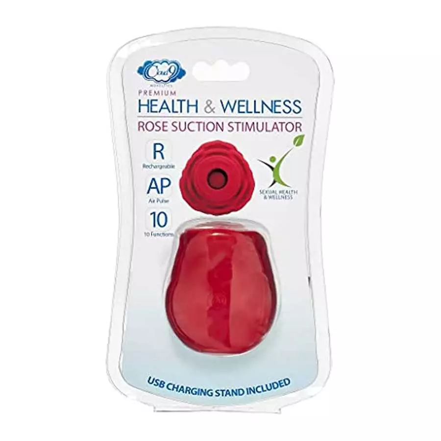 The Red Rose Box- Sex Toy Bundle Gift Set of 5 Items- Rose Oral Sucking Stimulator, Clitoral, Nipple, G-Spot Vibrator, Clitoral 