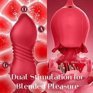 Rose Sex Toy with Dildo Vibrator Kit Rose Sex Toy with Dildo Vibrator Kit