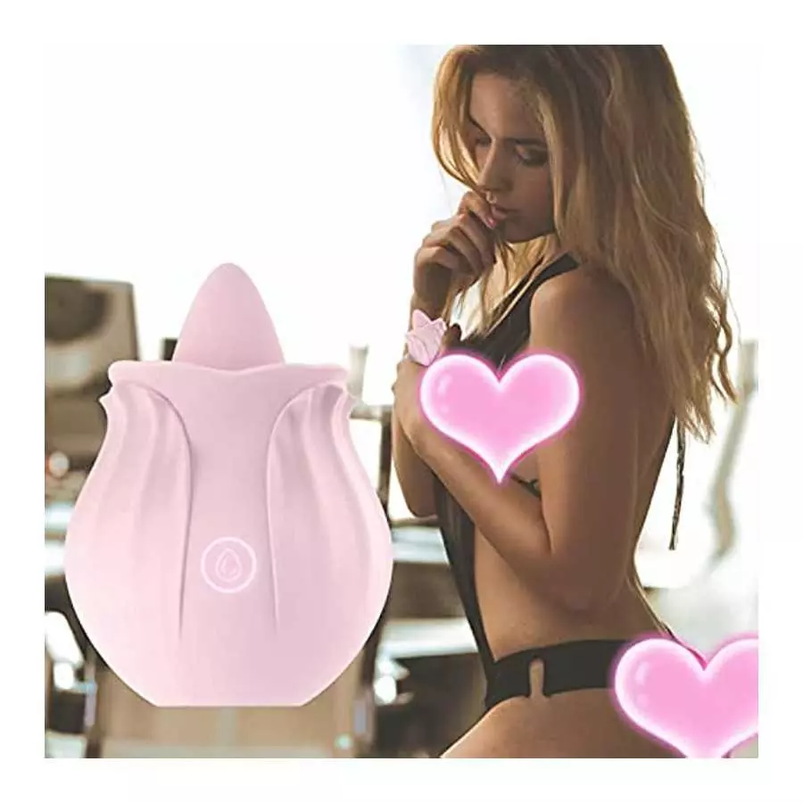 BONAQA Rose Toy for Woman, Rose Vibrator Pleasure Rose Sex Toy Clit Sucker Adult Sensory Toys Clitoral Nipple Stimulator G-Spot 