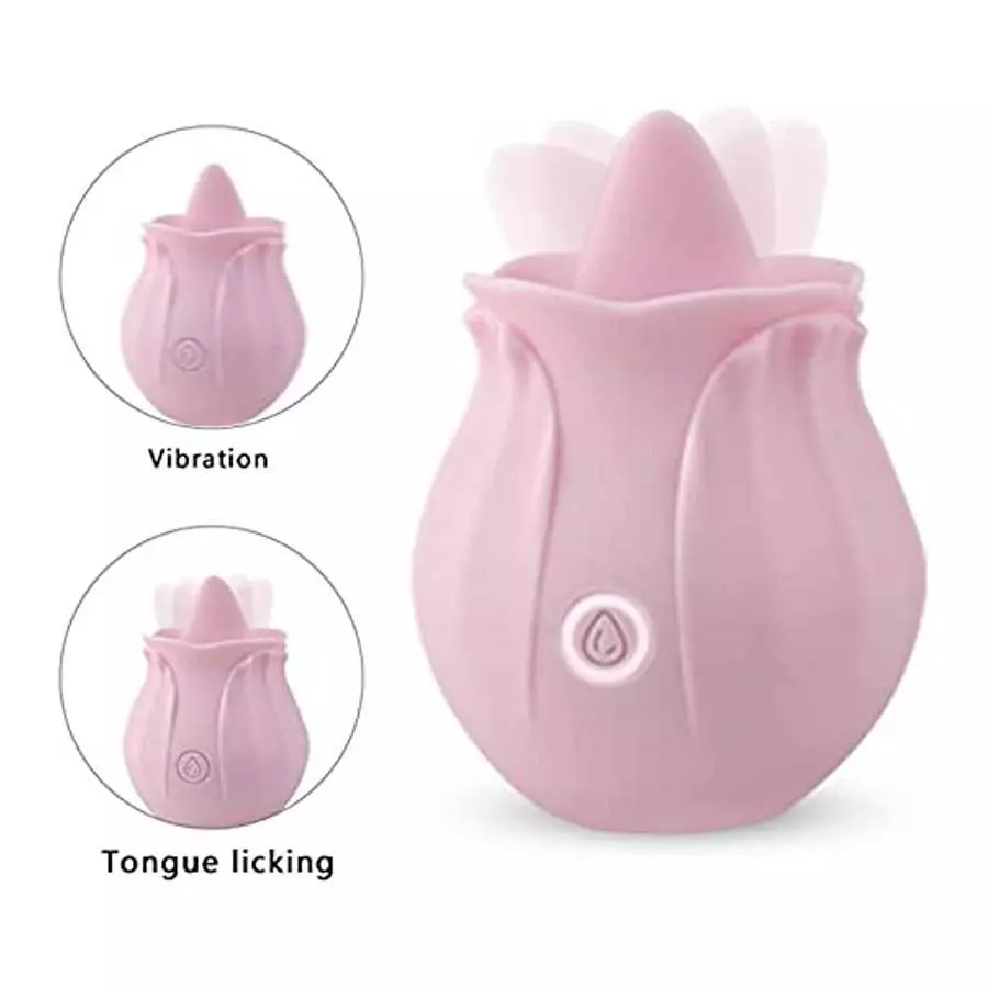 BONAQA Rose Toy for Woman, Rose Vibrator Pleasure Rose Sex Toy Clit Sucker Adult Sensory Toys Clitoral Nipple Stimulator G-Spot 