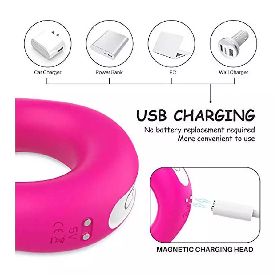 Fantasy Lover Rechargeable Clitoral and G-Spot Vibrator Couples Vibrator with 9 Powerful Vibrations Adult Sex Toy for Women Solo