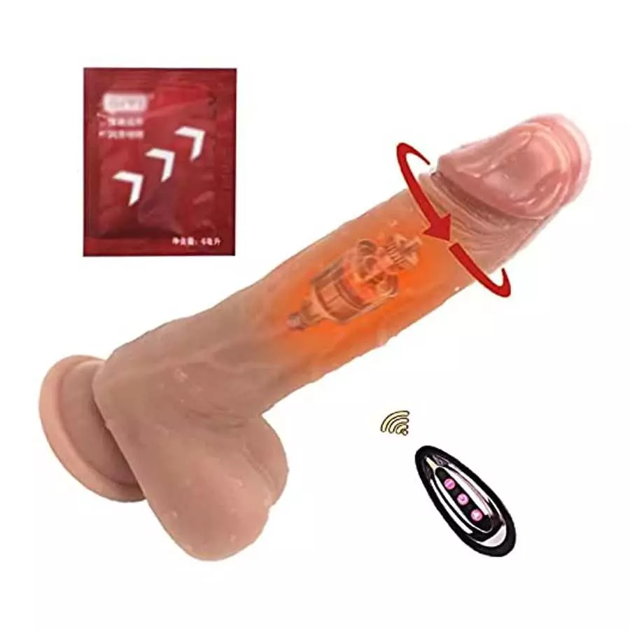 8.6 "Realistic Heated Thrust Dildo, with Strong Suction Cup for Hands-Free Play, Adult Sex Toys for Women