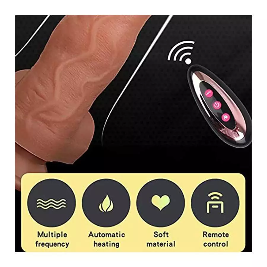 8.6 "Realistic Heated Thrust Dildo, with Strong Suction Cup for Hands-Free Play, Adult Sex Toys for Women