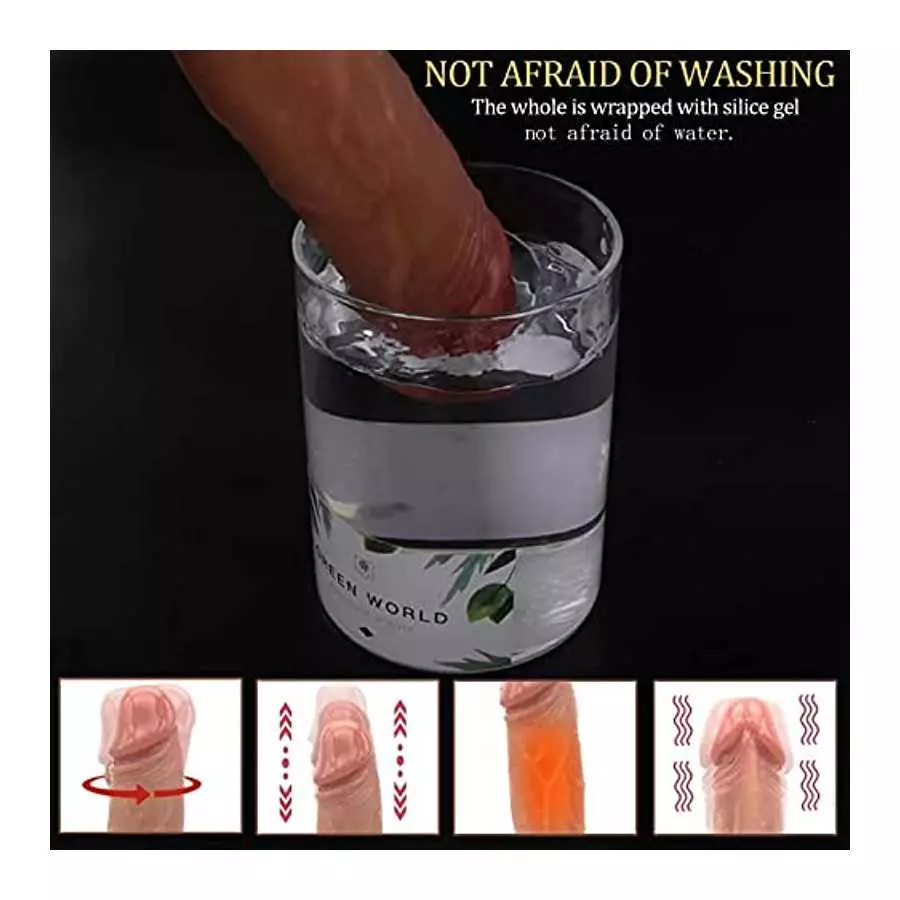 8.6 "Realistic Heated Thrust Dildo, with Strong Suction Cup for Hands-Free Play, Adult Sex Toys for Women