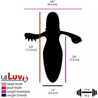 LeLuv Anal Plug Vibrator 10 Mode Smooth Silicone