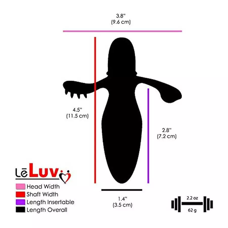 LeLuv Anal Plug Vibrator 10 Mode Smooth Silicone