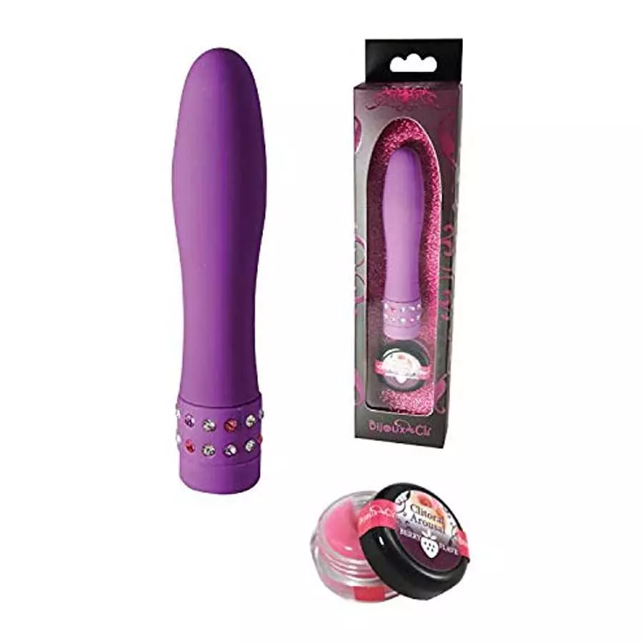 Bijoix De Cli Vibrator Bling Bullet with Clitoral Arousal Cream, Purple, 0.8 Ounce