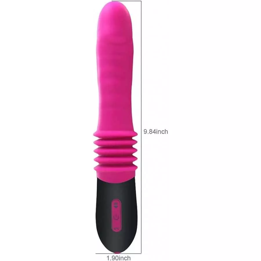 G Spot Dildo Vibrator for Women，10 Vibrations & 3 Thrust with Clitoral Vaginal Anal Stimulation，Waterproof Rechargeable Female V