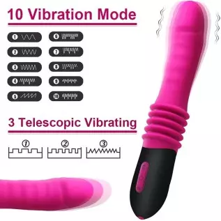 G Spot Dildo Vibrator for Women,10 Vibrations & 3 Thrust with Clitoral Vaginal Anal Stimulation,Waterproof Rechargeable Female V G Spot Dildo Vibrator for Women,10 Vibrations & 3 Thrust with Clitoral Vaginal Anal Stimulation,Waterproof Rechargeable Female V