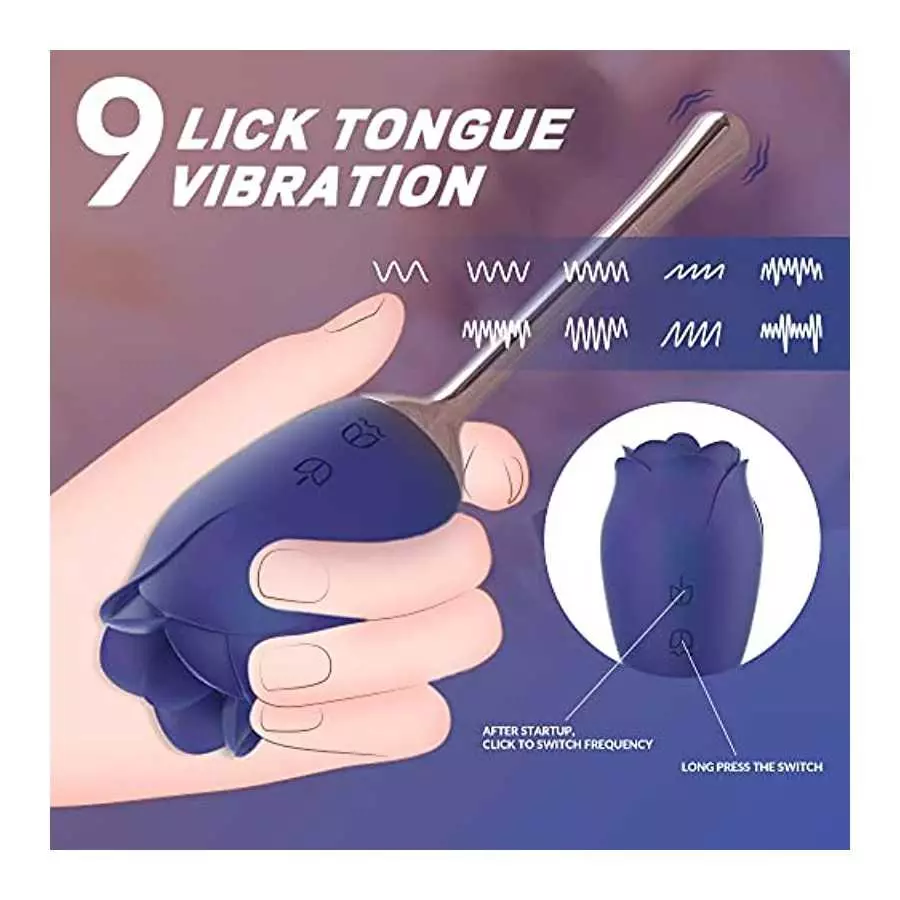 Female Vibrators High Frequency G Spot Clit Vibrator 2 in 1 Nipple Sex Toys for Women Pleasure Clitoral Vibrators with 9 Vibrati