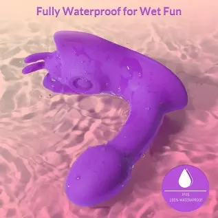 Dual-Action G Spot Vibrator - Boefous Bonnie, Clitoralis Stimulator with Flapping & Vibrating Motion, Remote Control, Butterfly