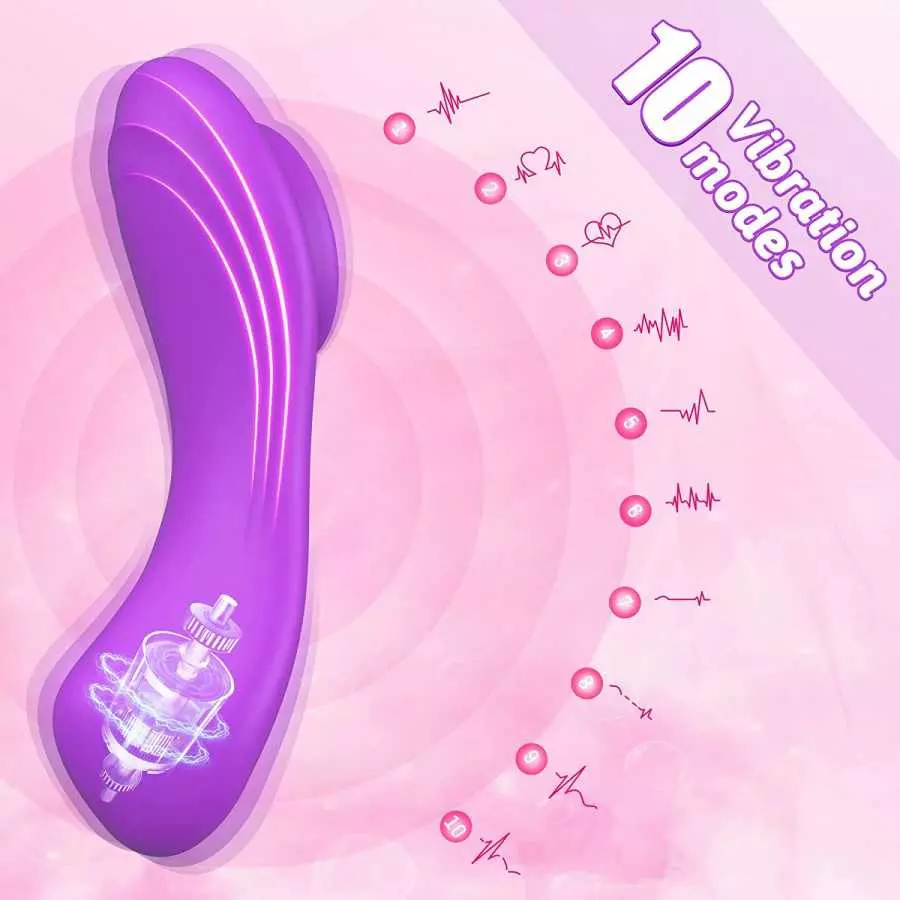 0.09lb Ultra-Thin Wearable Vibrator - LATUNE Ellie, Quiet & Strong Magnet Panty Vibrator with 10 Intense Vibrations for Public P