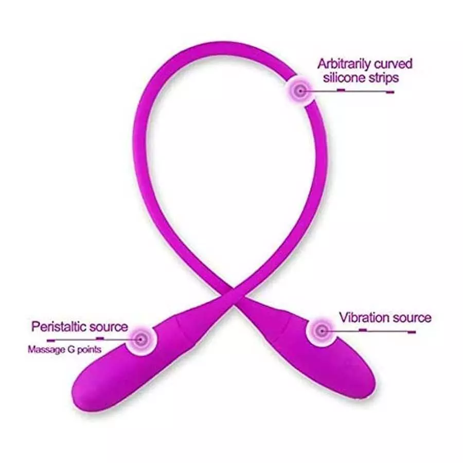 Dual Headed Dildo Vibrator, Silicone Realistic Dual Headed Vibrator Dildo for G-spot Clitoris Nipples Prostate Vaginal Stimulati