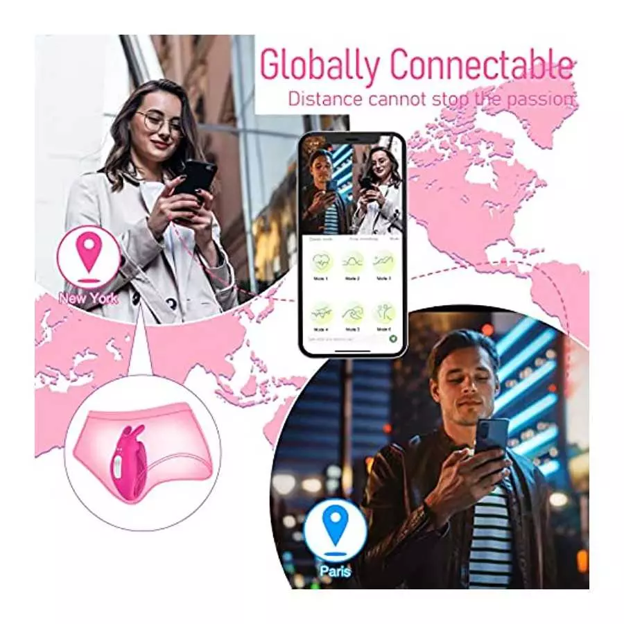App Remote Control Wearable Clitoral G Spot Vibrator for Women, Panty Couples Vibrator with 12 Vibrations, Dual Vibrating G-spot