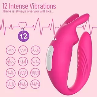 App Remote Control Wearable Clitoral G Spot Vibrator for Women, Panty Couples Vibrator with 12 Vibrations, Dual Vibrating G-spot
