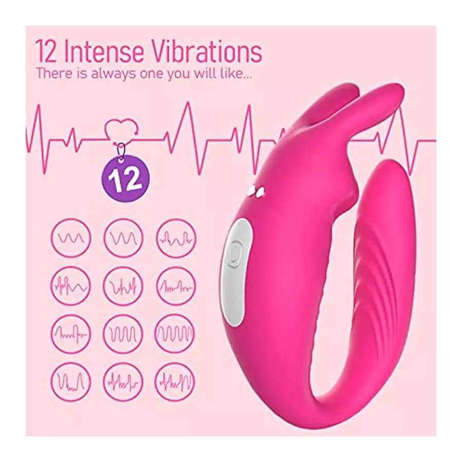 App Remote Control Wearable Clitoral G Spot Vibrator for Women, Panty Couples Vibrator with 12 Vibrations, Dual Vibrating G-spot