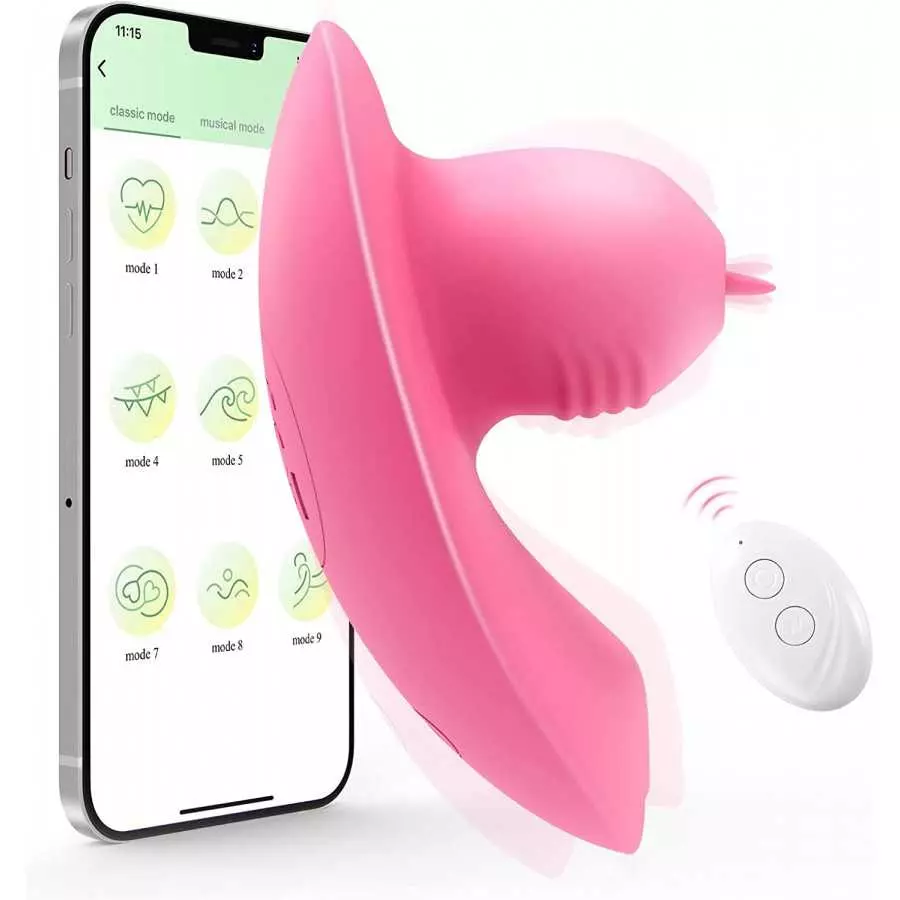 AVXOO Wearable Vibrator, APP Remote Control Panty Vibrator with 10 Licking & Vibrating Modes, Invisible Butterfly Vibrator for V AVXOO Wearable Vibrator, APP Remote Control Panty Vibrator with 10 Licking & Vibrating Modes, Invisible Butterfly Vibrator for V