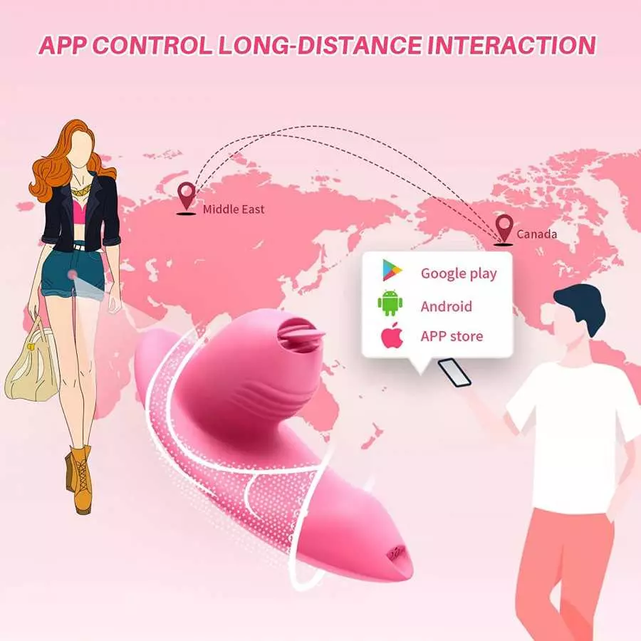 AVXOO Wearable Vibrator, APP Remote Control Panty Vibrator with 10 Licking & Vibrating Modes, Invisible Butterfly Vibrator for V