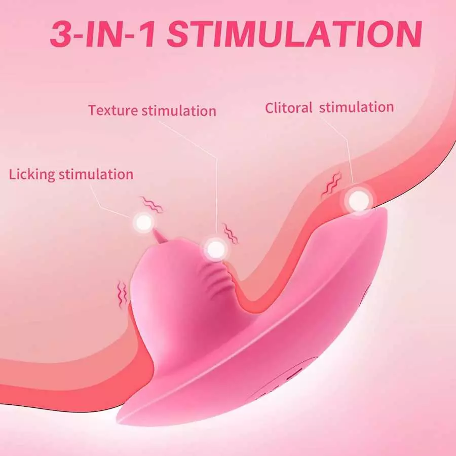 AVXOO Wearable Vibrator, APP Remote Control Panty Vibrator with 10 Licking & Vibrating Modes, Invisible Butterfly Vibrator for V