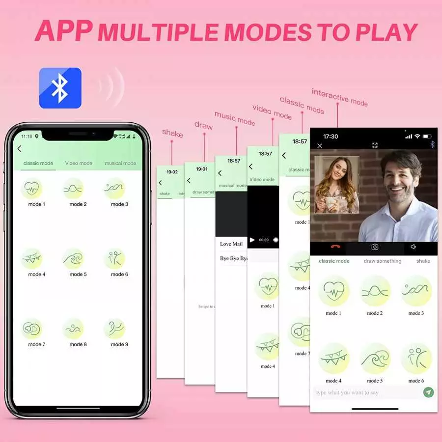 AVXOO Wearable Vibrator, APP Remote Control Panty Vibrator with 10 Licking & Vibrating Modes, Invisible Butterfly Vibrator for V