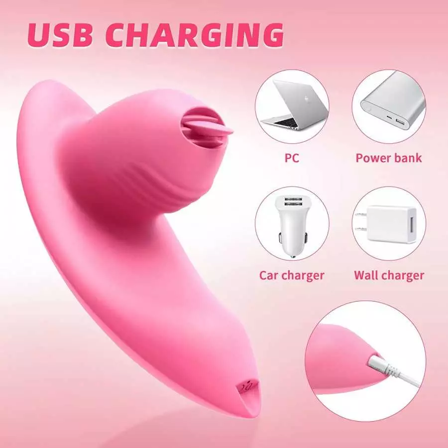 AVXOO Wearable Vibrator, APP Remote Control Panty Vibrator with 10 Licking & Vibrating Modes, Invisible Butterfly Vibrator for V