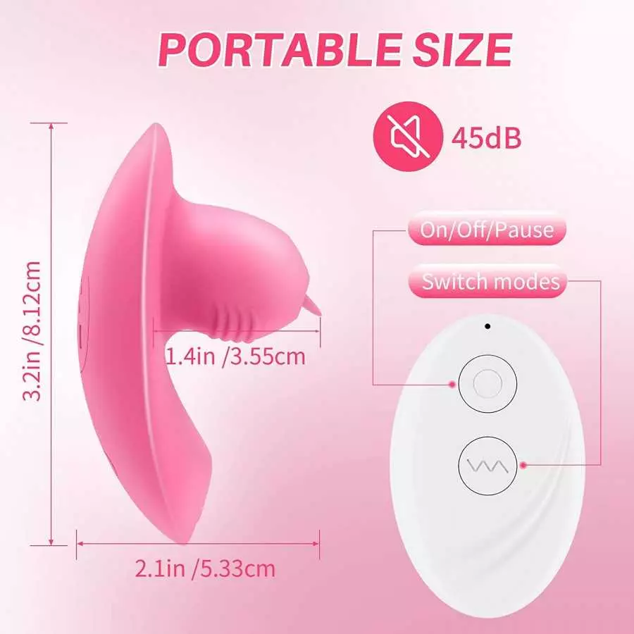 AVXOO Wearable Vibrator, APP Remote Control Panty Vibrator with 10 Licking & Vibrating Modes, Invisible Butterfly Vibrator for V