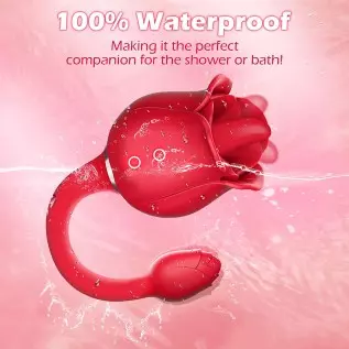 Rose Sex Toy, Lumodia 3 in 1 Vibrator, Double-Ended Rose Sex Stimulator for Women, G Spot Clitoral Dildo Vibrators with 7 Tongue Rose Sex Toy, Lumodia 3 in 1 Vibrator, Double-Ended Rose Sex Stimulator for Women, G Spot Clitoral Dildo Vibrators with 7 Tongue