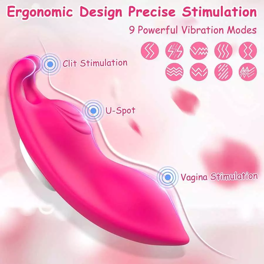 Wearable Panty Vibrator Clitoral Butterfly Vibrator G Spot Stimulator for Woman with APP Control,Rechargeable Waterproof Invisib