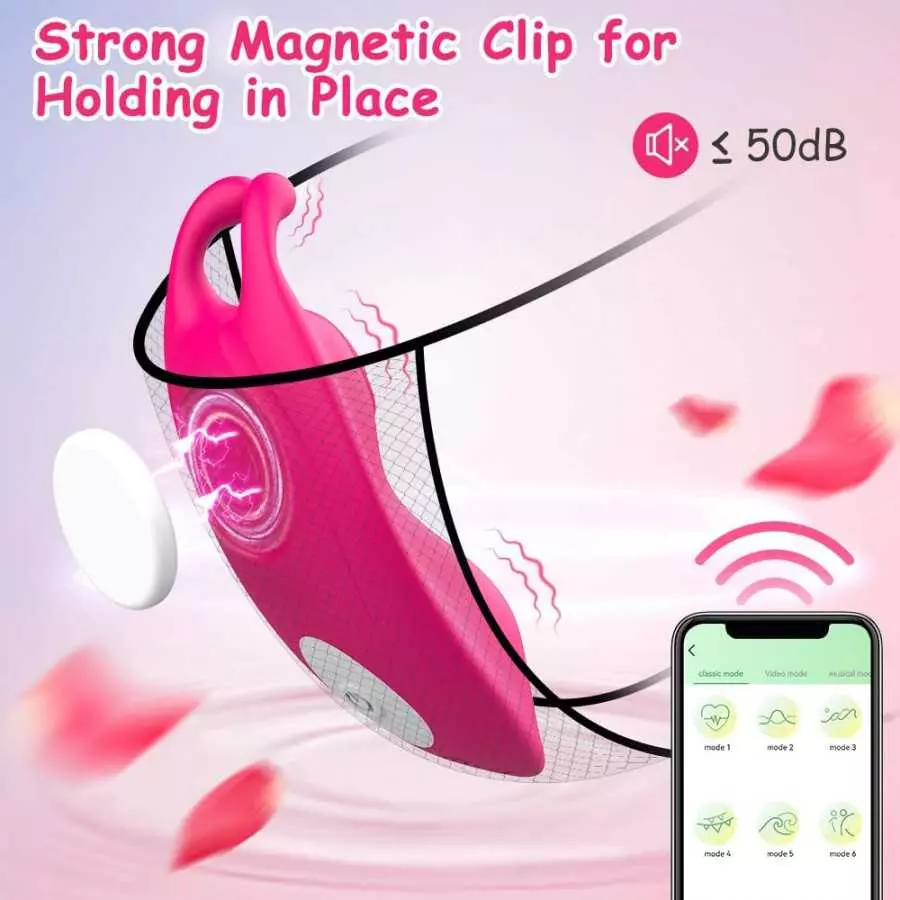 Wearable Panty Vibrator Clitoral Butterfly Vibrator G Spot Stimulator for Woman with APP Control,Rechargeable Waterproof Invisib