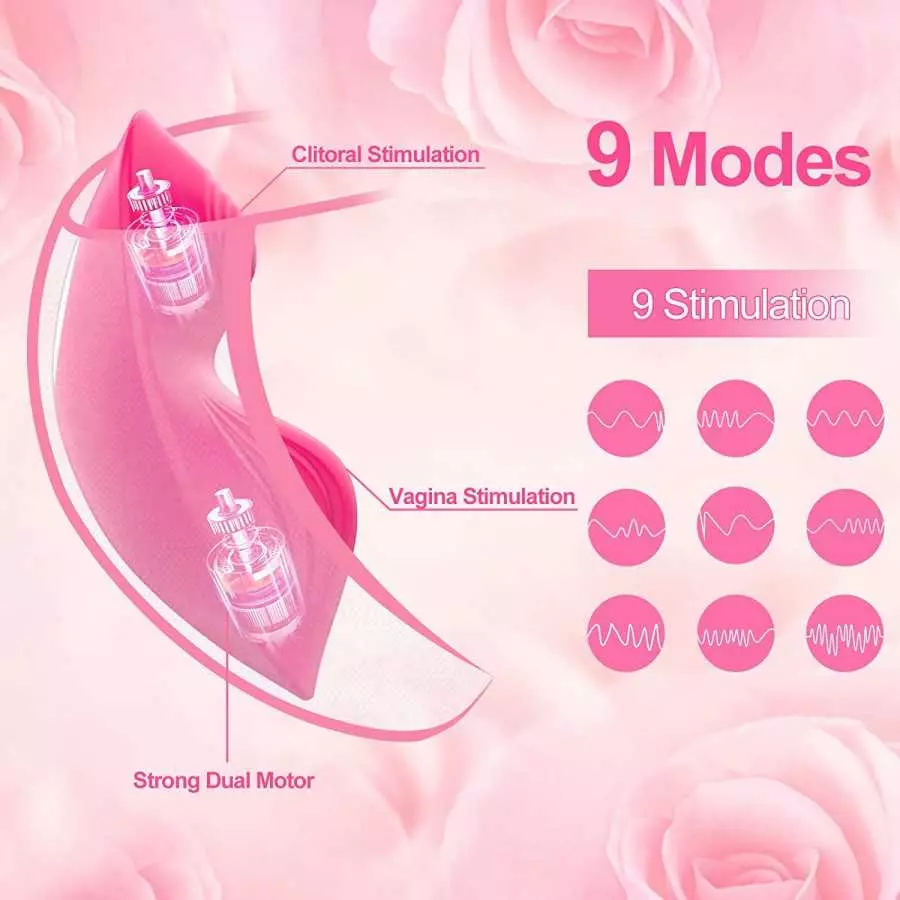 App Remote Control Wearable Panty Clitoral Vibrators, G Spot Butterfly Vibrators with 9 Vibration Massager, Waterproof Magnetic 