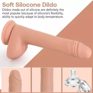 9 Inch Thrusting Dildo w/ Rotating Beads, Realistic Silicone Suction Cup Huge Vibrating Dildo w/ Remote Control, Sex Toy for Wom
