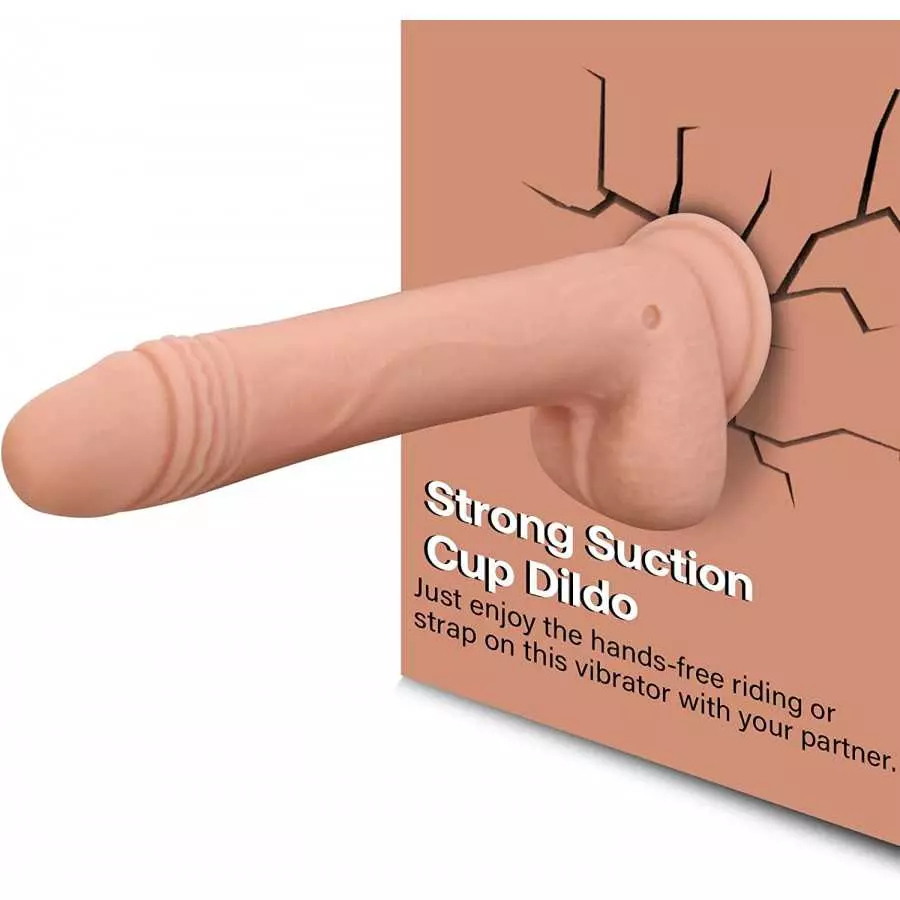 9 Inch Thrusting Dildo w/ Rotating Beads, Realistic Silicone Suction Cup Huge Vibrating Dildo w/ Remote Control, Sex Toy for Wom