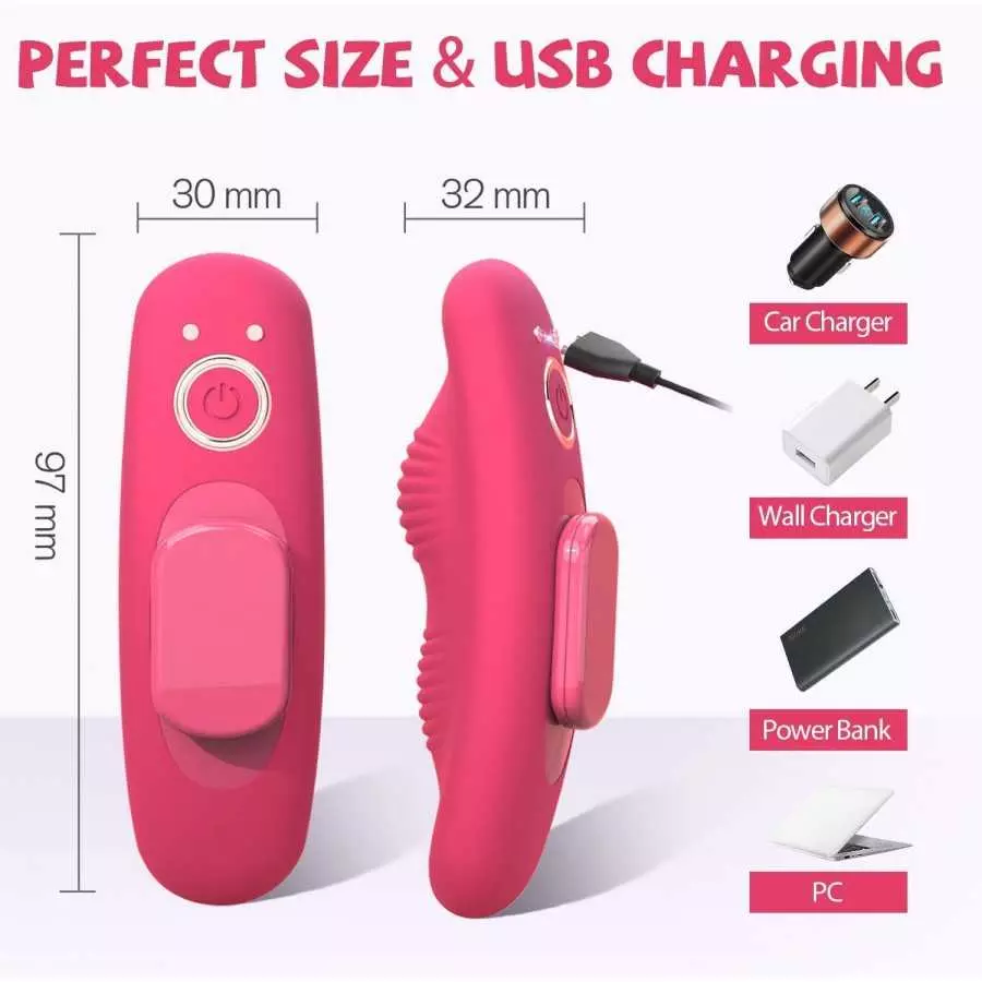 Remote Control Vibrator for Panties with Magnetic Clip, Sex Toys Butterfly Vibrators for Women with 10 Vibration Modes, Waterpro