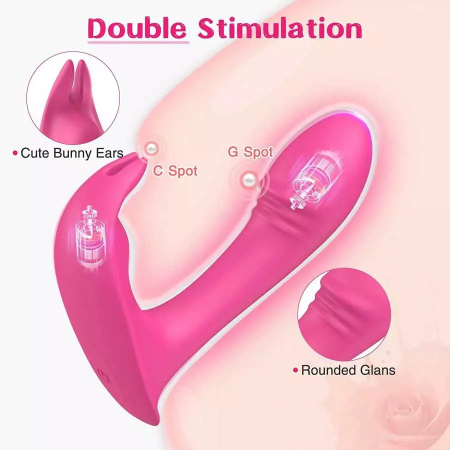 Wearable Panty Vibrator App Remote Control Butterfly Vibrator,Vibrating Panties Rechargeable Rabbit Vibrator with 9 Vibrations S