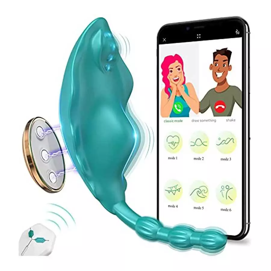 Wearable Clitoral Vibrator Sex Toys for Women, APP Control Invisible Quiet Butterfly Panty Vibrator Sex Stimulator with Magnetic Wearable Clitoral Vibrator Sex Toys for Women, APP Control Invisible Quiet Butterfly Panty Vibrator Sex Stimulator with Magnetic