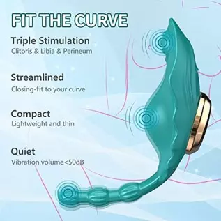 Wearable Clitoral Vibrator Sex Toys for Women, APP Control Invisible Quiet Butterfly Panty Vibrator Sex Stimulator with Magnetic Wearable Clitoral Vibrator Sex Toys for Women, APP Control Invisible Quiet Butterfly Panty Vibrator Sex Stimulator with Magnetic