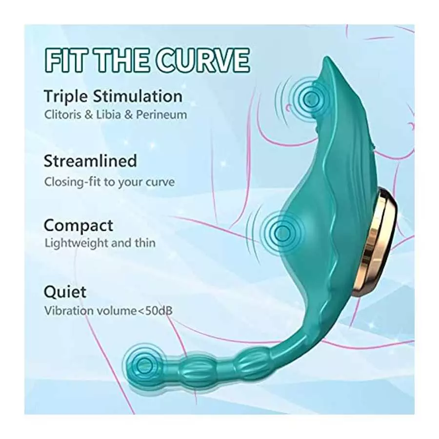 Wearable Clitoral Vibrator Sex Toys for Women, APP Control Invisible Quiet Butterfly Panty Vibrator Sex Stimulator with Magnetic