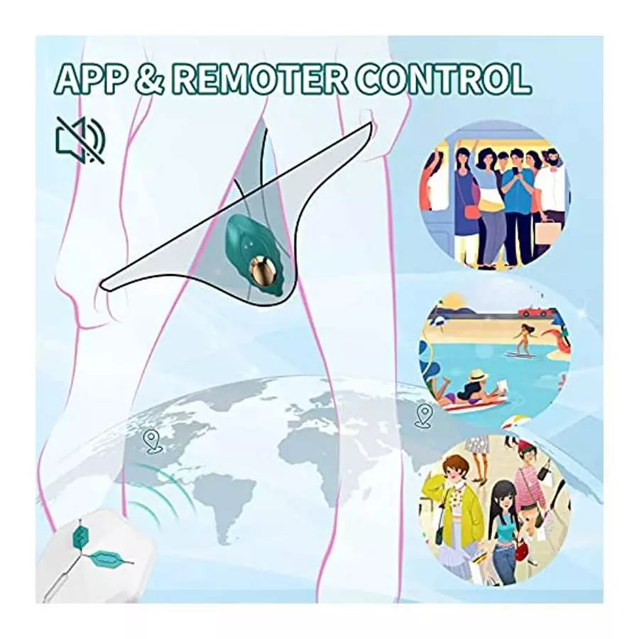 Wearable Clitoral Vibrator Sex Toys for Women, APP Control Invisible Quiet Butterfly Panty Vibrator Sex Stimulator with Magnetic