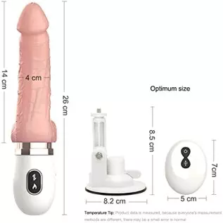 Thrusting Dildo Vibrator Sex Toy for Women, Realistic Vibrating Dildo Thruster Throat Trainer, Silicone Suction Cup Dildo for Me