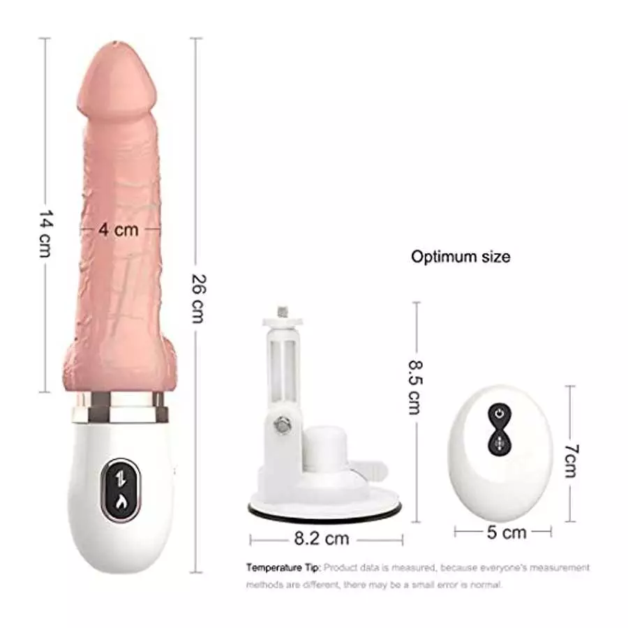 Thrusting Dildo Vibrator Sex Toy for Women, Realistic Vibrating Dildo Thruster Throat Trainer, Silicone Suction Cup Dildo for Me